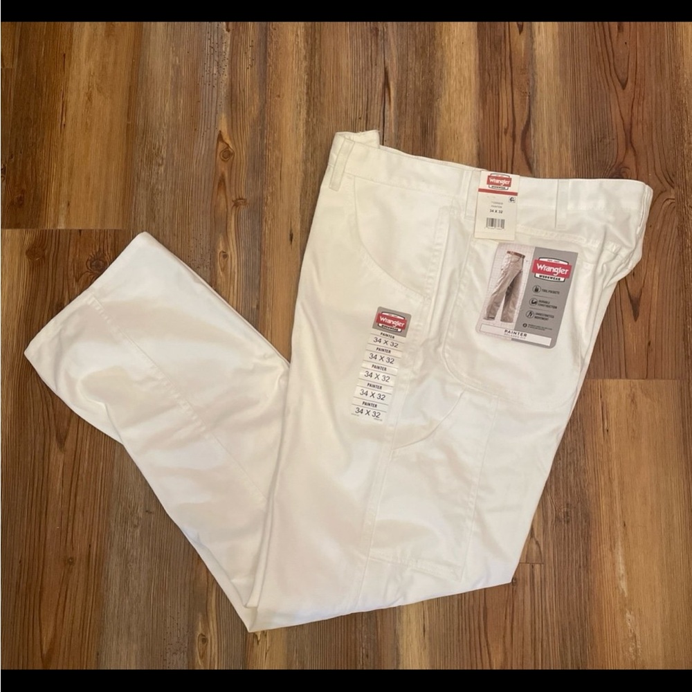 Wrangler Workwear Painter Pants White. Size 34x32. New with Tags. Tool pockets